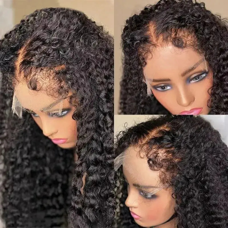 Water Deep Wave Frontal Wig Glueless 13x6 13x4 Hd Transparent 4c Edges Lace Front Wigs For Women Curly Human Hair Wig On Sale