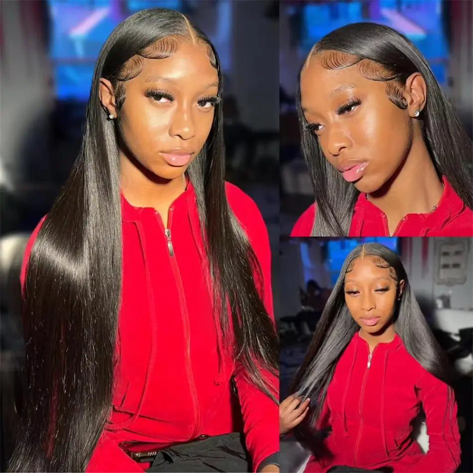 13x4 Bone Straight Lace Front Wig 13x6 Transparent Lace Closure Wig 38 40 Inch Human Hair Wigs For Women 360 Full Lace Front Wig