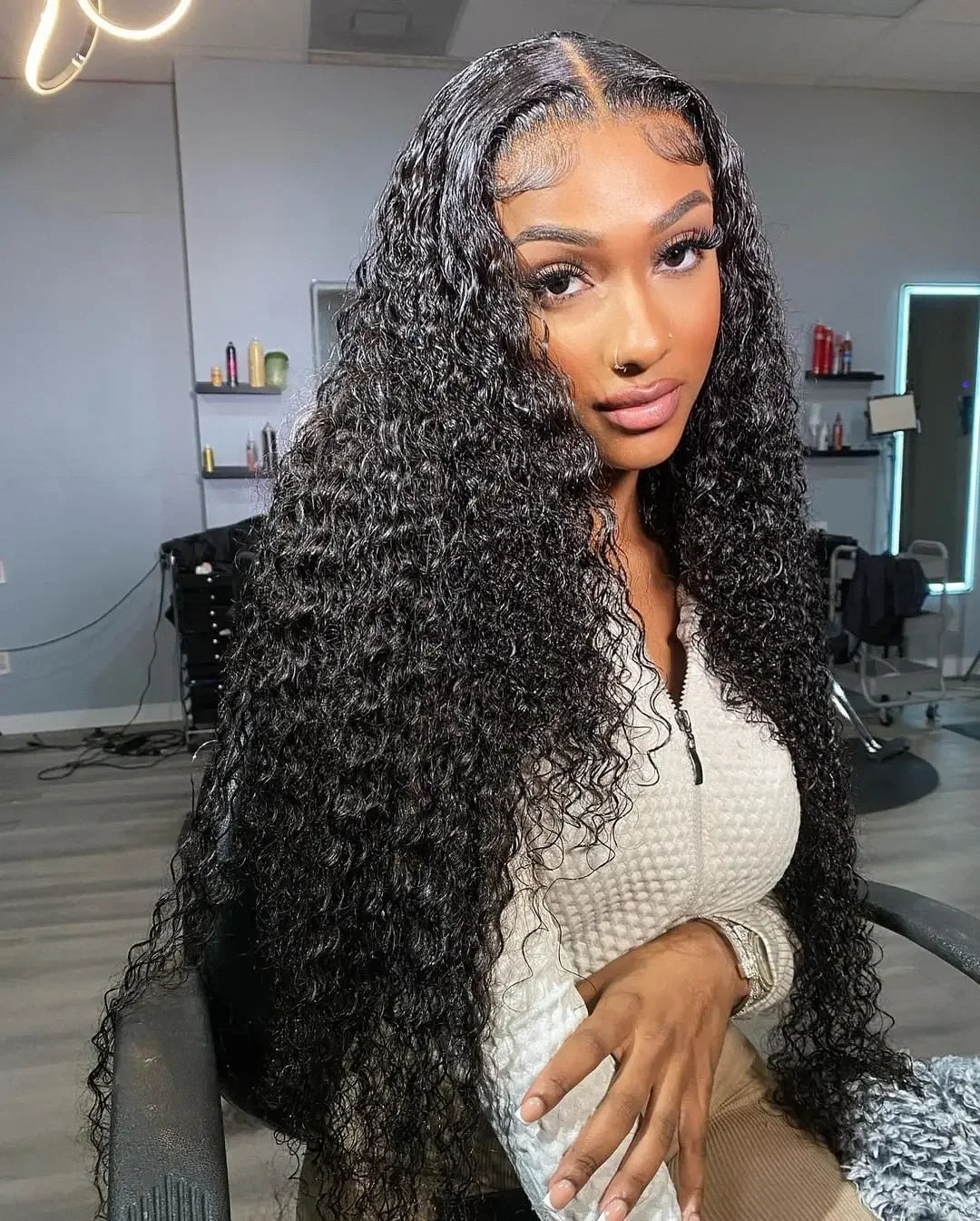 300% Deep Wave Frontal Wig 13x6 HD Lace Frontal Wigs For Women Brazilian Water Wave 13x4 HD Curly Lace Front Human Hair Wig