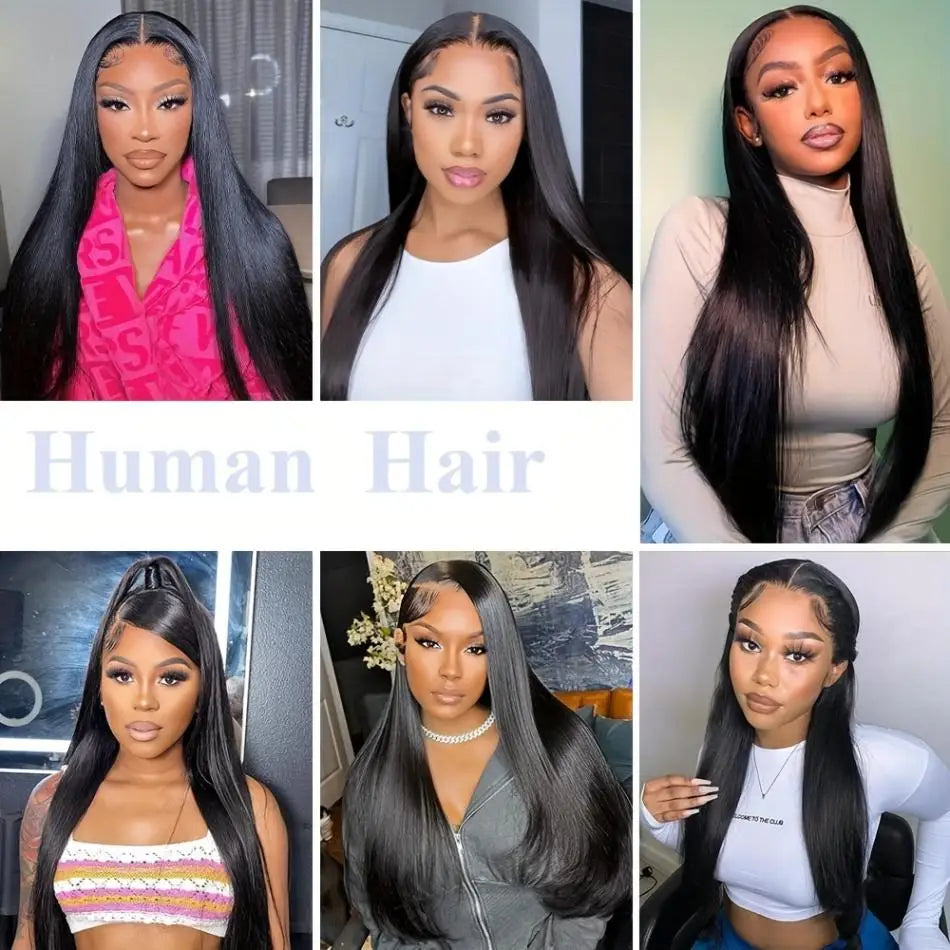 13x4 Bone Straight Lace Front Wig 13x6 Transparent Lace Closure Wig 38 40 Inch Human Hair Wigs For Women 360 Full Lace Front Wig