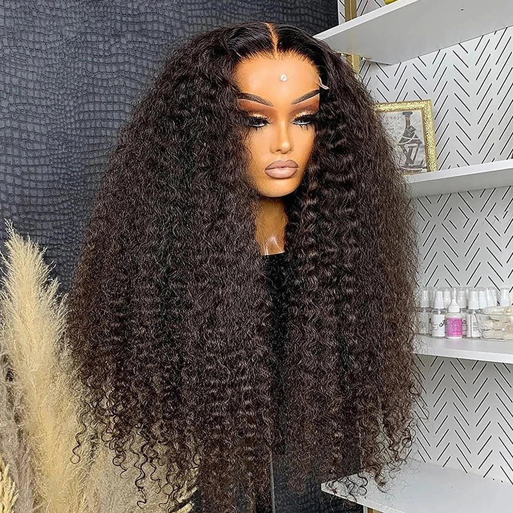 300% Deep Wave Frontal Wig 13x6 HD Lace Frontal Wigs For Women Brazilian Water Wave 13x4 HD Curly Lace Front Human Hair Wig