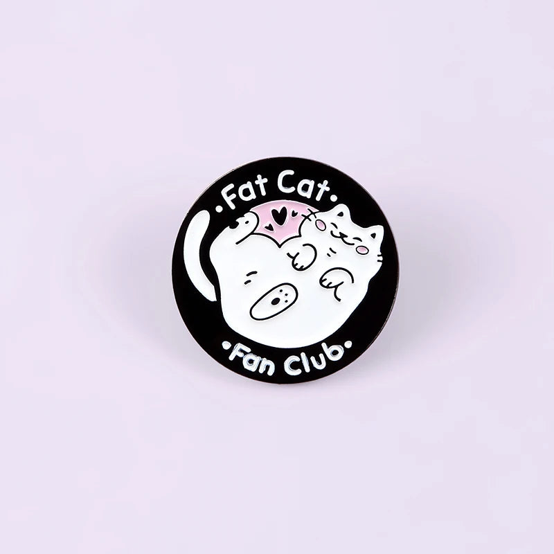 Cats Club Enamel Pin Cat Planet Moon Cafe Paw Badge Custom Kitten Brooches Lapel pin Jeans shirt Bag Cute Animal Jewelry Gift