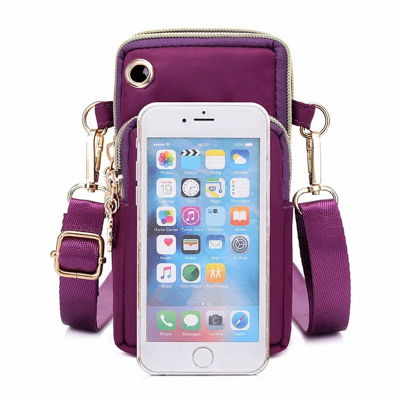 Casual Waterproof Nylon Crossbody Bags Women Messenger Shoulder Bag Female Small Cell Phone Handbags Purses Sports Pouch Bag