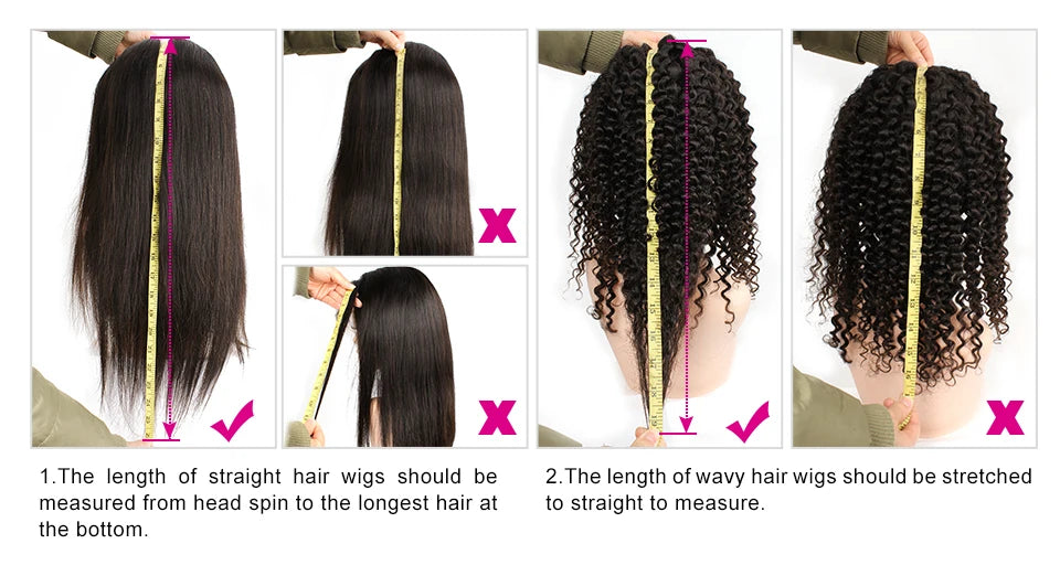 300% Kinky Curly Human Hair Wigs 13*4 Lace Frontal Wig Remy Brazilian Human Hair Extension 4*4 Lace Closure Wigs 13*6 Thick Ends
