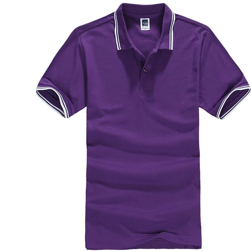 Men's Striped Cotton T-Shirt – Breathable Golf & Tennis Casual Tee (Up to 3XL)