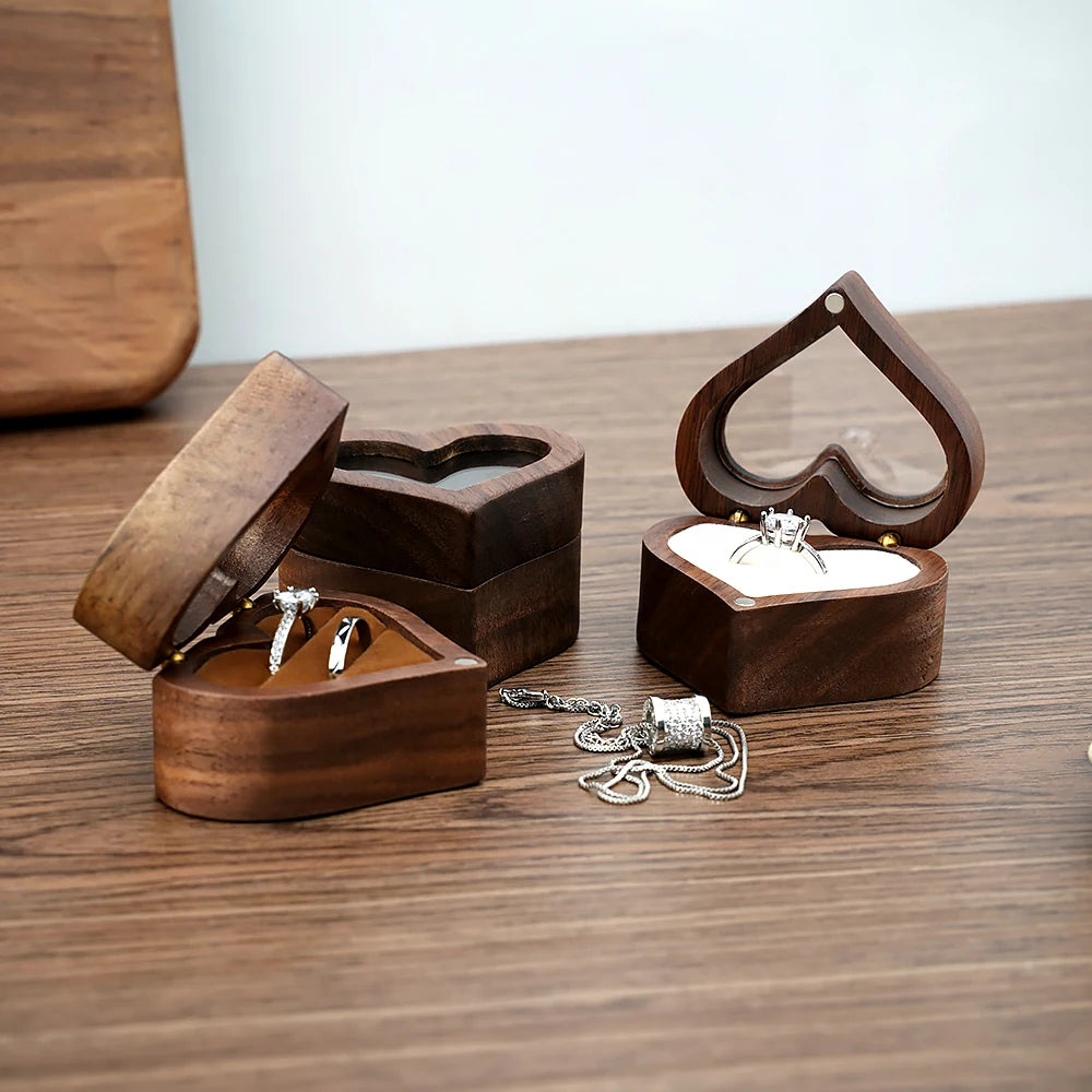 Heart Design Jewelry Gift box stand Couple Earrings Lover Valentine Day packaging for small businesses bags organizer