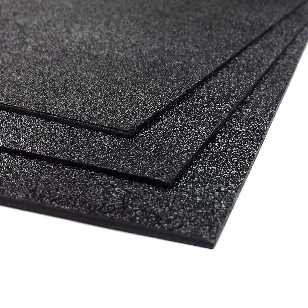 Black ABS Plastic Sheet | 2pcs Matte & Glossy DIY Craft Board | Thermoformable | 200×300mm & 300×300mm