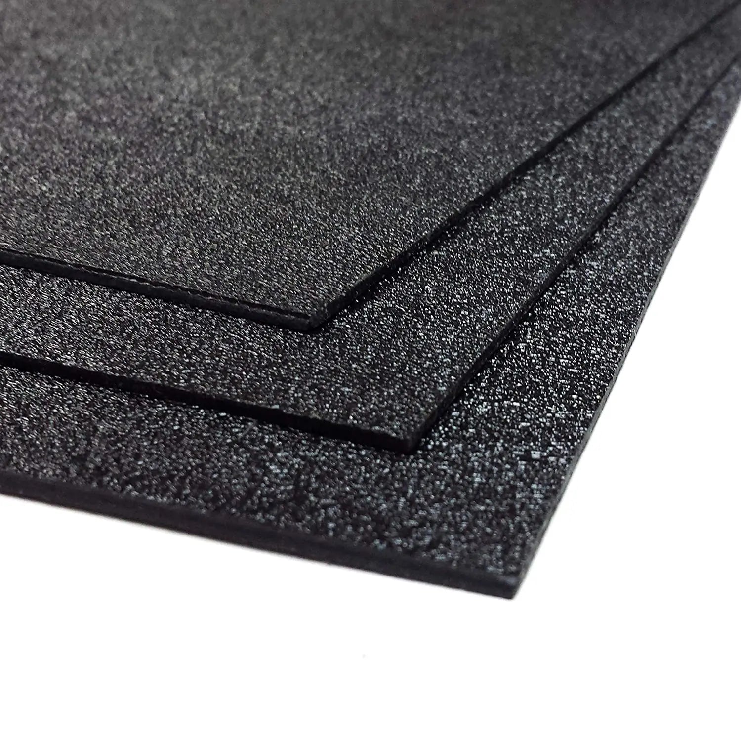 Black ABS Plastic Sheet | 2pcs Matte & Glossy DIY Craft Board | Thermoformable | 200×300mm & 300×300mm