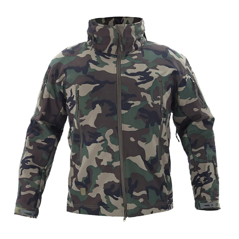 Winter Military Tactical Fleece Jacket – Men's Waterproof Camouflage Windbreaker