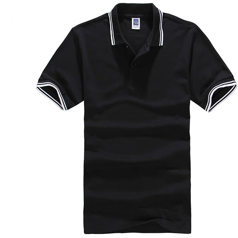 Men's Striped Cotton T-Shirt – Breathable Golf & Tennis Casual Tee (Up to 3XL)
