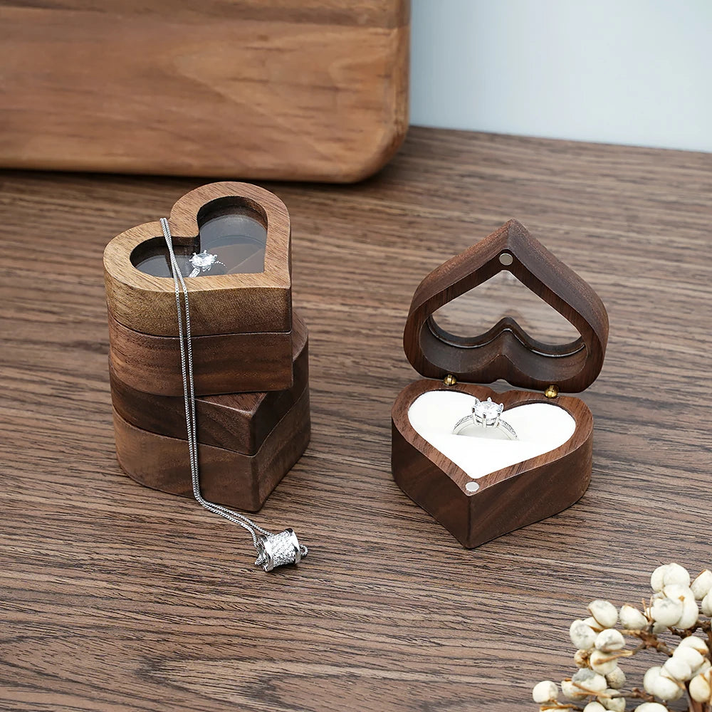 Heart Design Jewelry Gift box stand Couple Earrings Lover Valentine Day packaging for small businesses bags organizer
