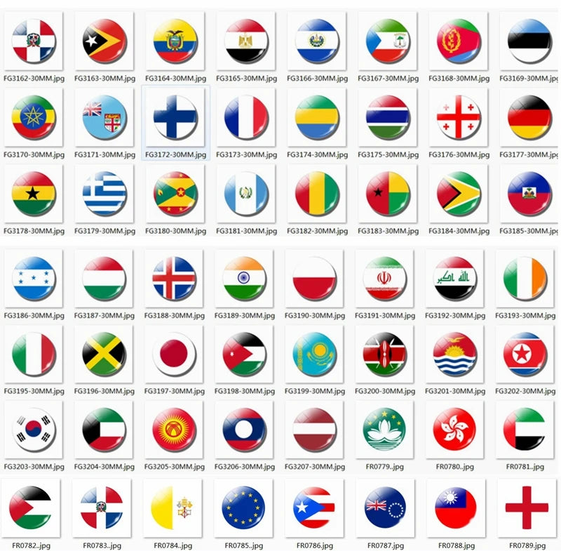 Country Flag Fridge Magnets – Mini Magnetic Refrigerator Stickers for Home & Kitchen Decor