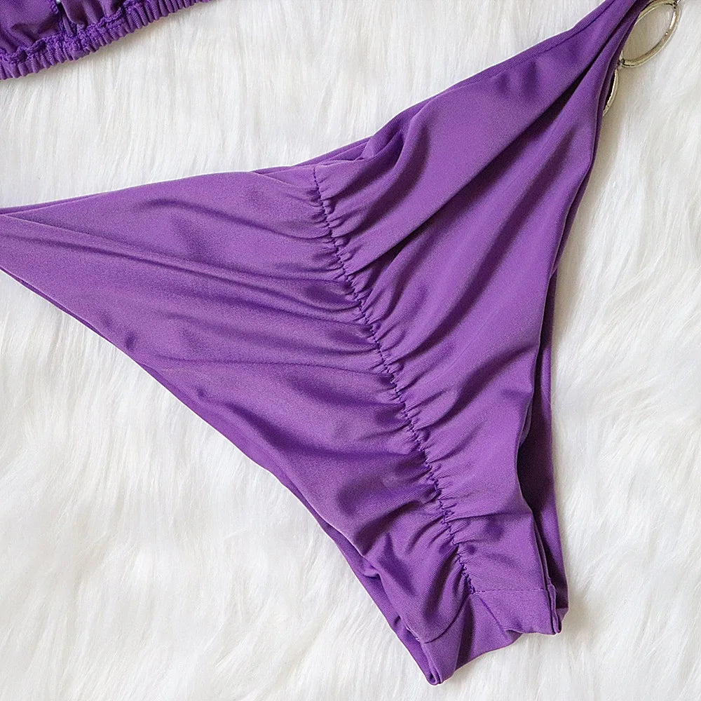Diamond Crystal Rhinestone Bikini – Women's Luxury Bandage Swimsuit