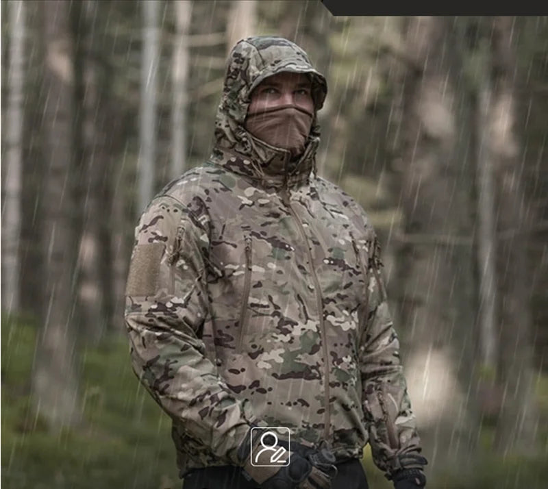 Winter Military Tactical Fleece Jacket – Men's Waterproof Camouflage Windbreaker