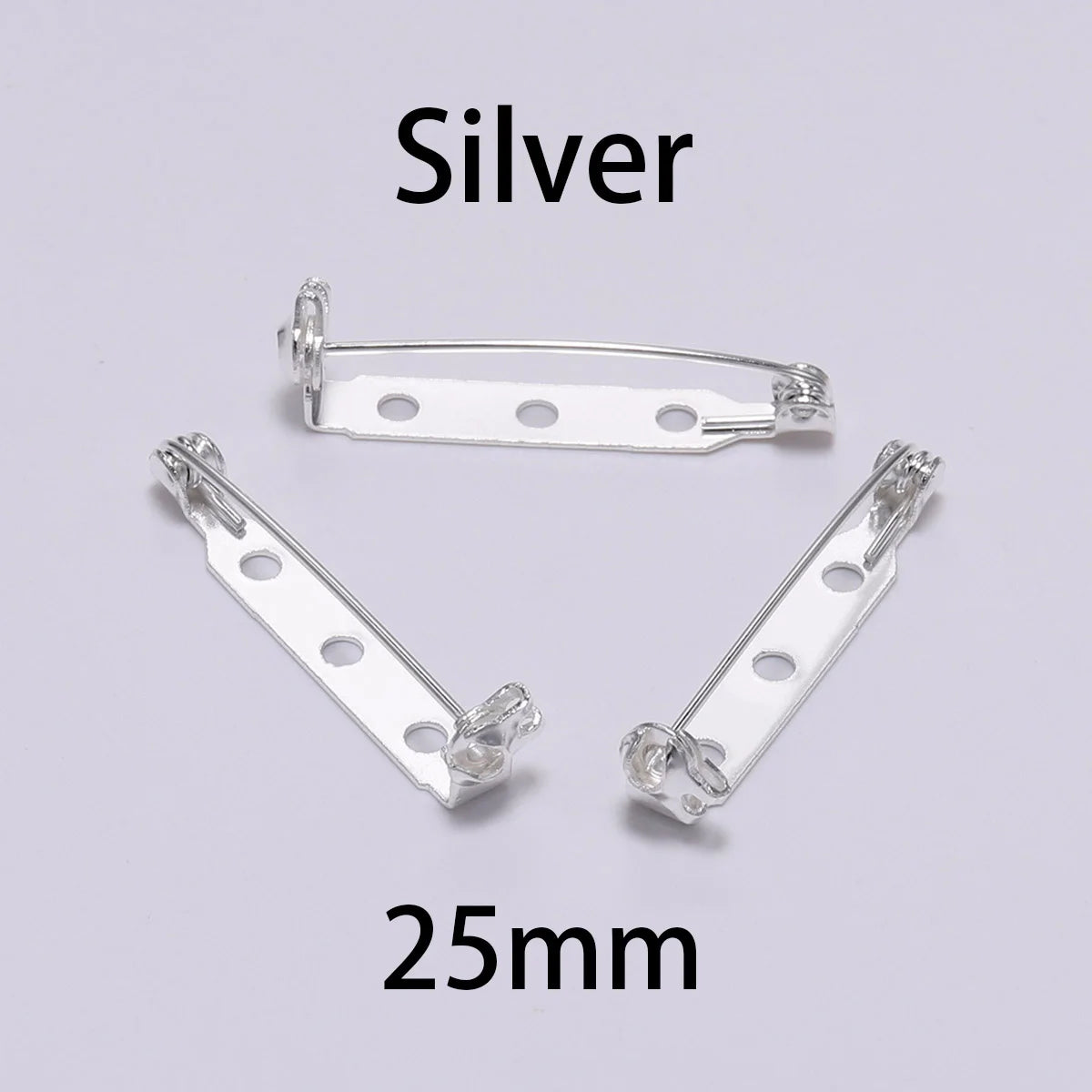 20pcs 20 25 32 38mm Brooch Clip Base Pins Blank Safe Lock Brooch Pin Base Badge Holder For DIY Jewelry Making Findings Supplies