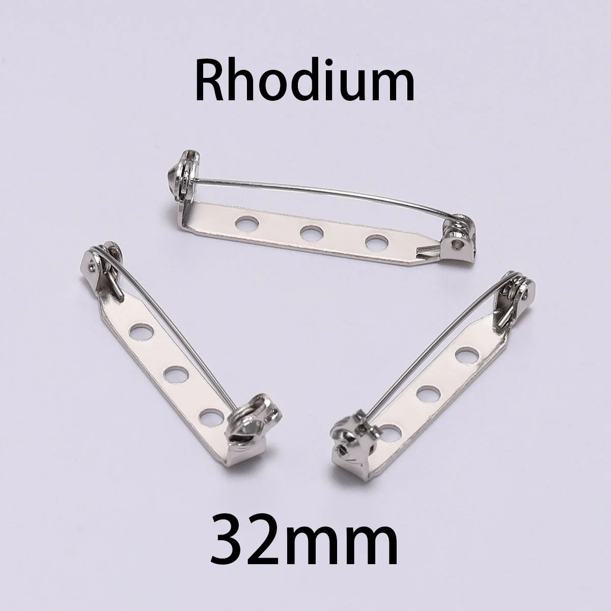 20pcs 20 25 32 38mm Brooch Clip Base Pins Blank Safe Lock Brooch Pin Base Badge Holder For DIY Jewelry Making Findings Supplies