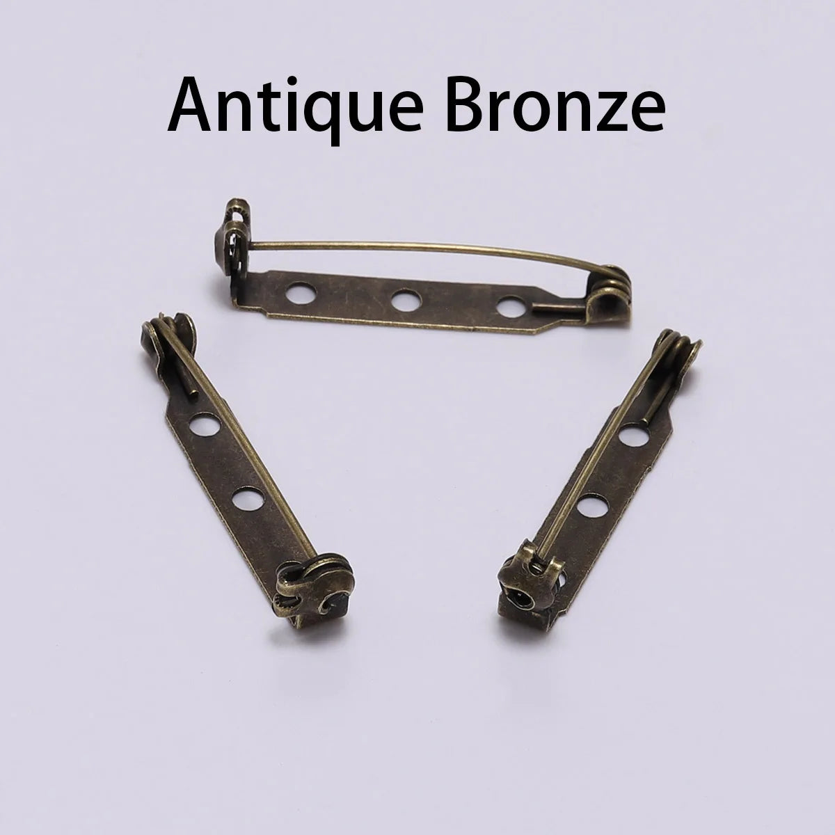 20pcs 20 25 32 38mm Brooch Clip Base Pins Blank Safe Lock Brooch Pin Base Badge Holder For DIY Jewelry Making Findings Supplies