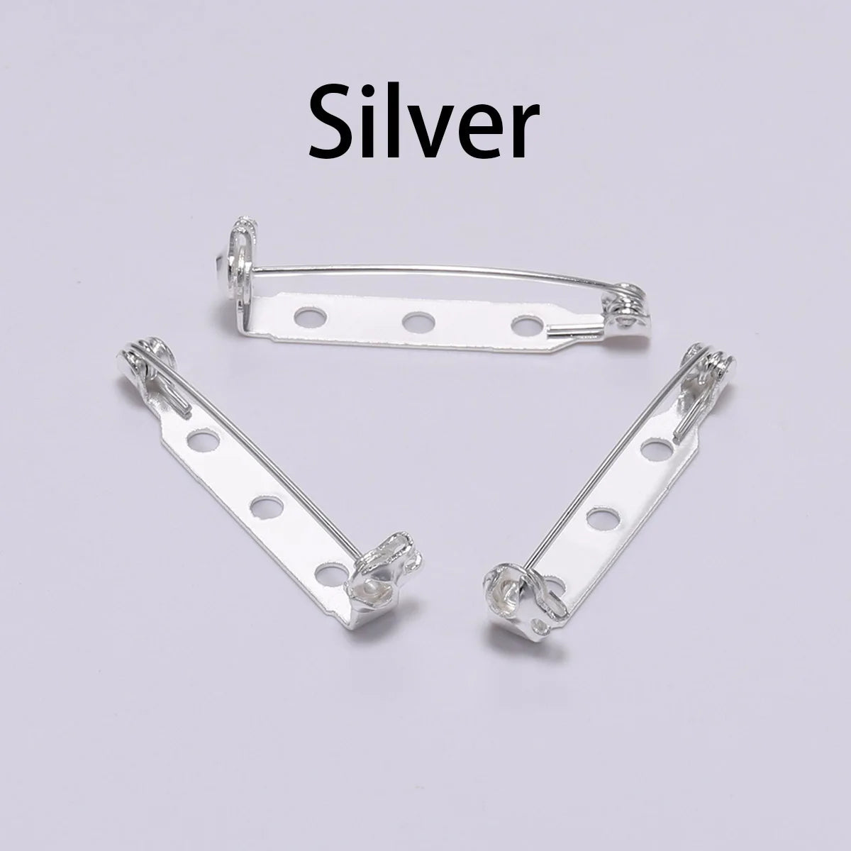 20pcs 20 25 32 38mm Brooch Clip Base Pins Blank Safe Lock Brooch Pin Base Badge Holder For DIY Jewelry Making Findings Supplies