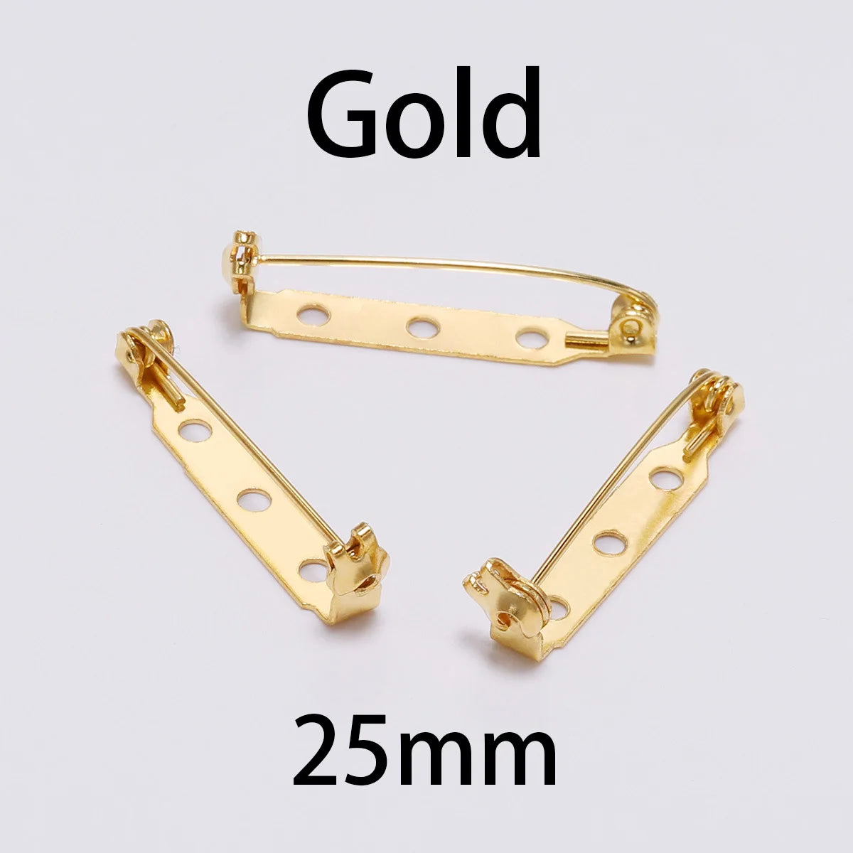 20pcs 20 25 32 38mm Brooch Clip Base Pins Blank Safe Lock Brooch Pin Base Badge Holder For DIY Jewelry Making Findings Supplies