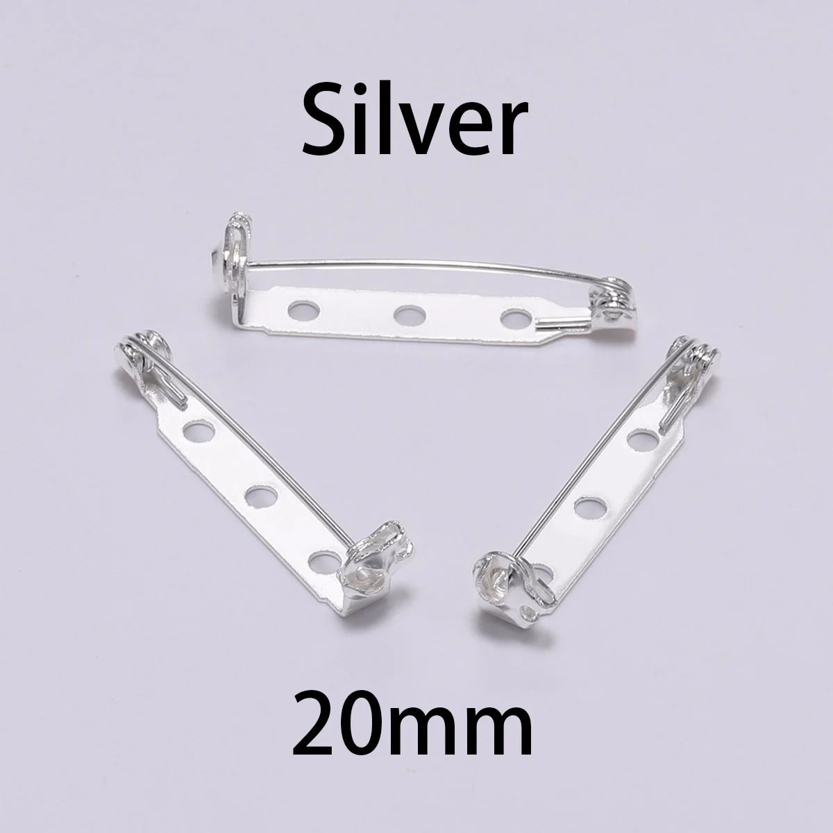 20pcs 20 25 32 38mm Brooch Clip Base Pins Blank Safe Lock Brooch Pin Base Badge Holder For DIY Jewelry Making Findings Supplies