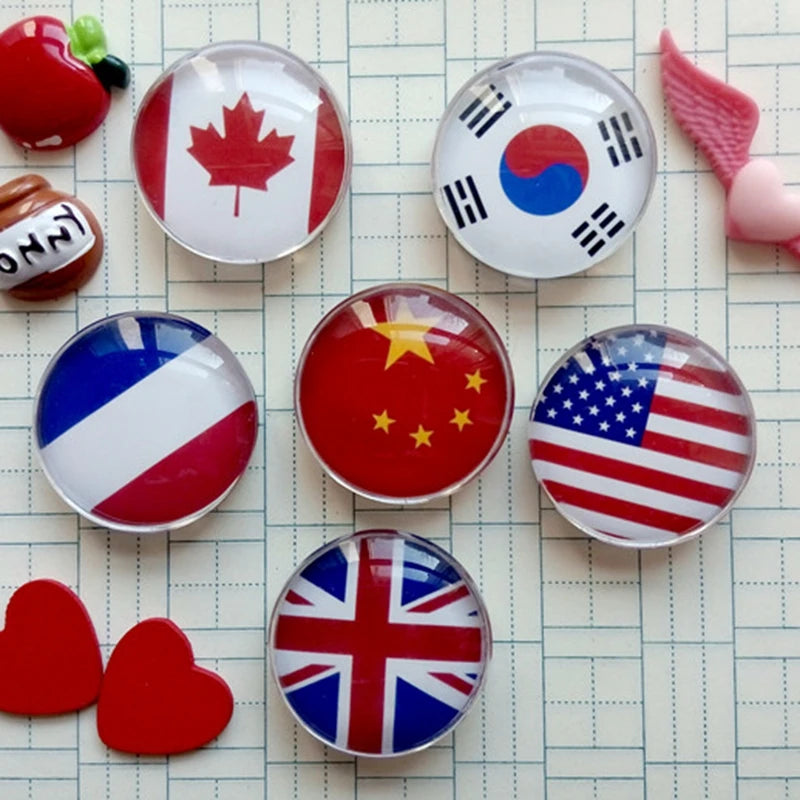 Country Flag Fridge Magnets – Mini Magnetic Refrigerator Stickers for Home & Kitchen Decor