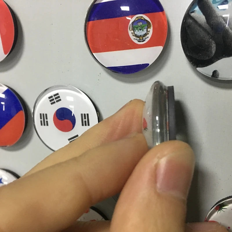 Country Flag Fridge Magnets – Mini Magnetic Refrigerator Stickers for Home & Kitchen Decor
