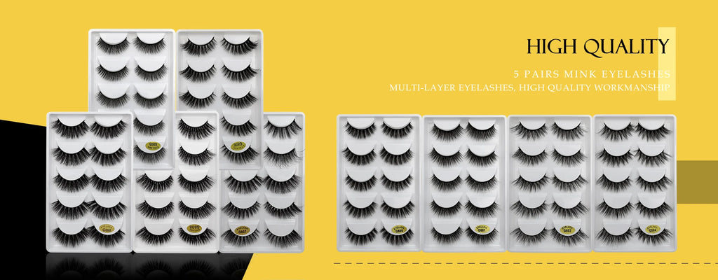Lashes 3/10 Pairs Half Lashes Cat Eye Natural Long Lashes 3D Mink Eyelashes Full Strip Lashes Makeup Extension Tools