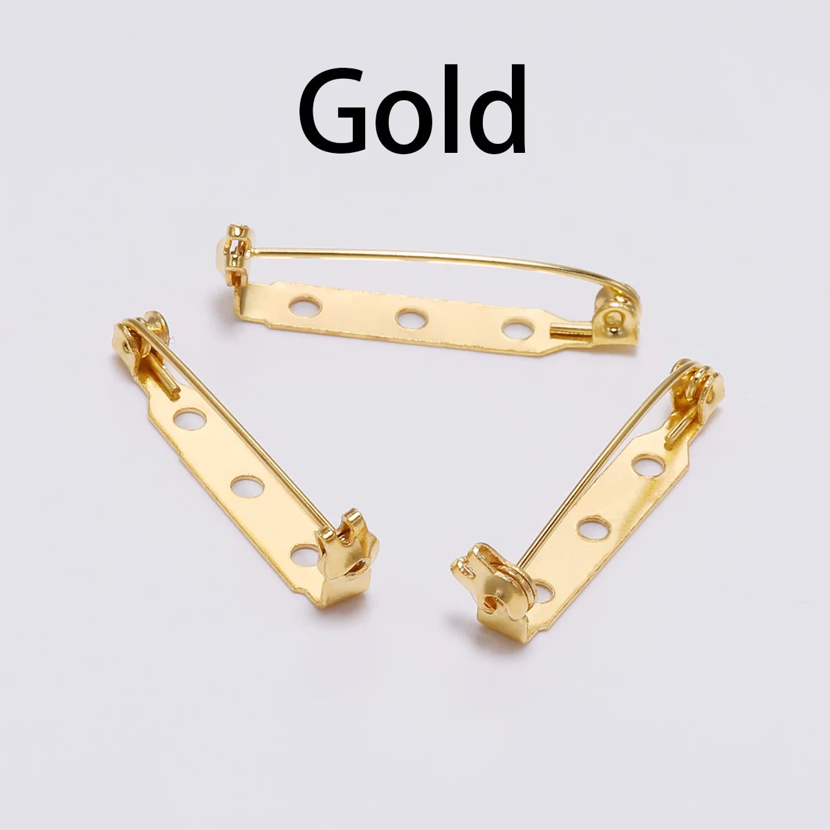 20pcs 20 25 32 38mm Brooch Clip Base Pins Blank Safe Lock Brooch Pin Base Badge Holder For DIY Jewelry Making Findings Supplies