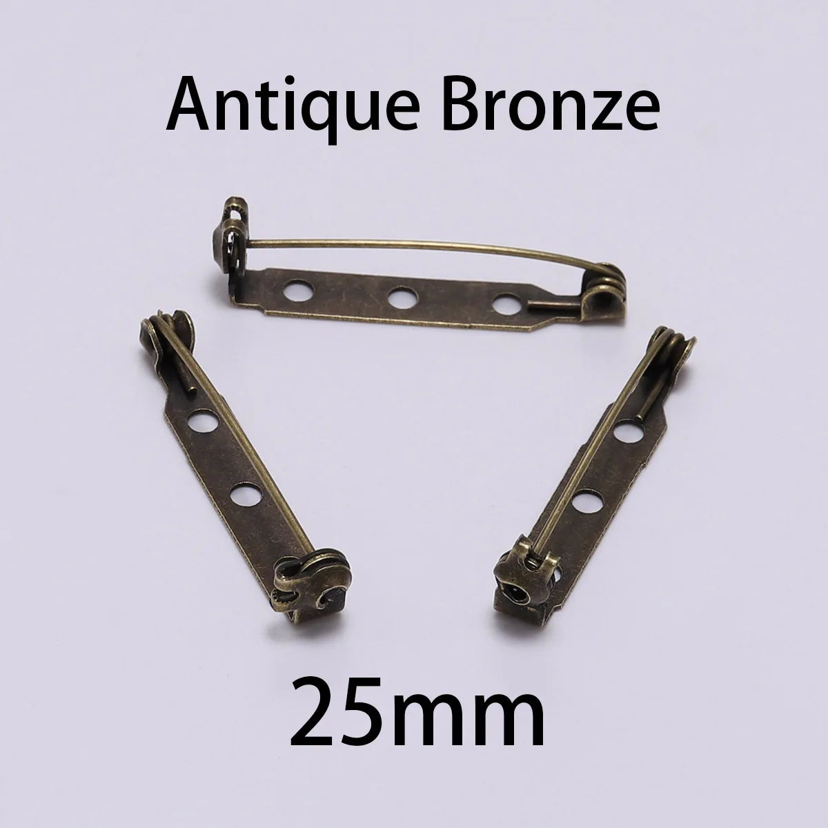 20pcs 20 25 32 38mm Brooch Clip Base Pins Blank Safe Lock Brooch Pin Base Badge Holder For DIY Jewelry Making Findings Supplies