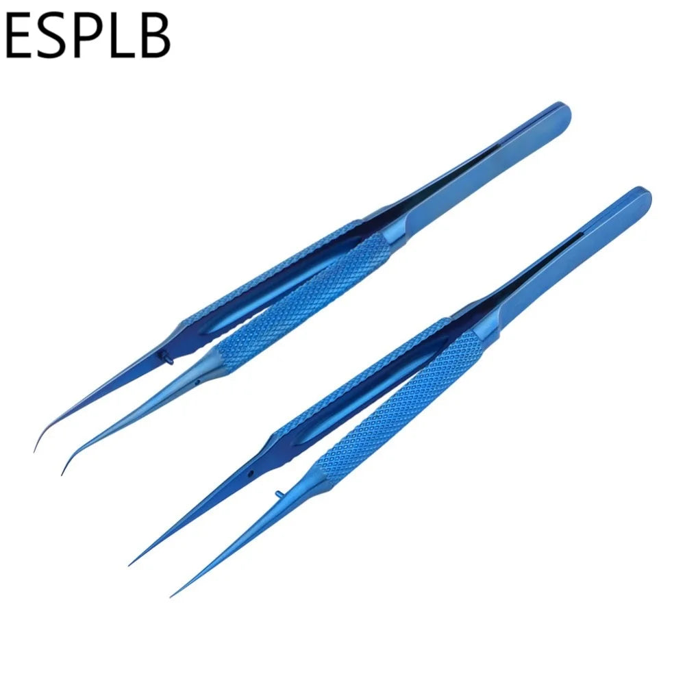 Titanium Alloy/Stainless Steel Tweezers Precision Fly Line 0.15mm Fingerprint Electronic Components Straight/Curved Tip Tweezers