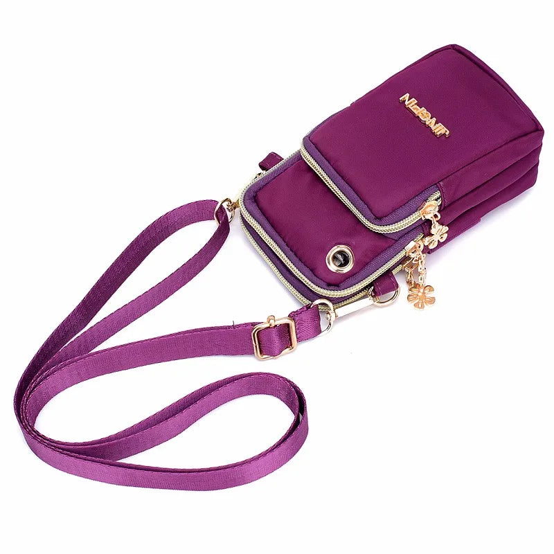 Casual Waterproof Nylon Crossbody Bags Women Messenger Shoulder Bag Female Small Cell Phone Handbags Purses Sports Pouch Bag