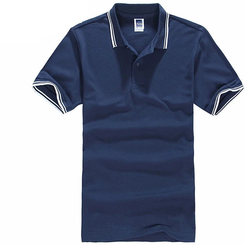 Men's Striped Cotton T-Shirt – Breathable Golf & Tennis Casual Tee (Up to 3XL)