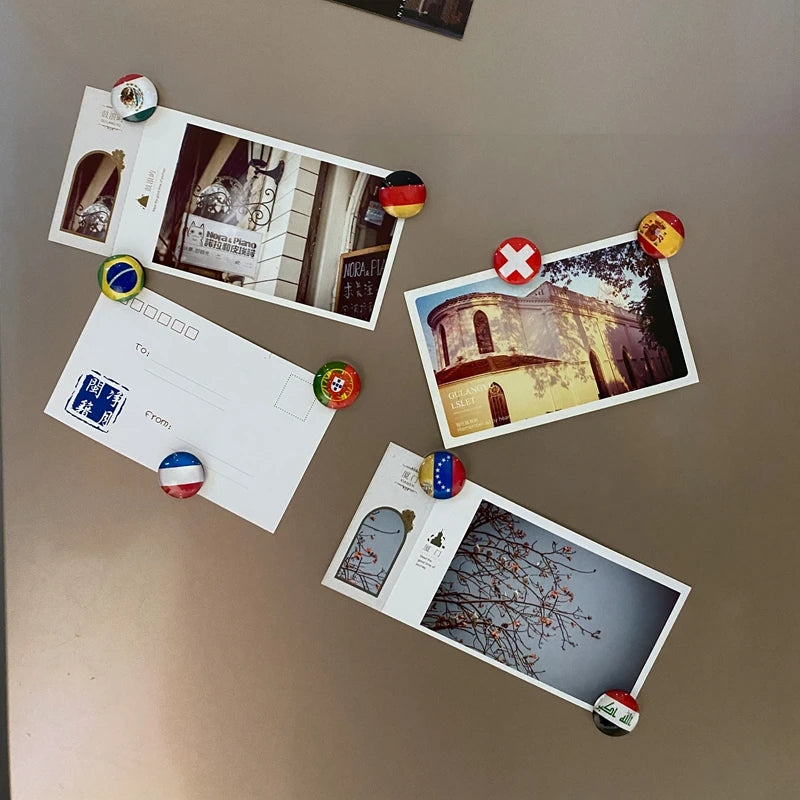 Country Flag Fridge Magnets – Mini Magnetic Refrigerator Stickers for Home & Kitchen Decor