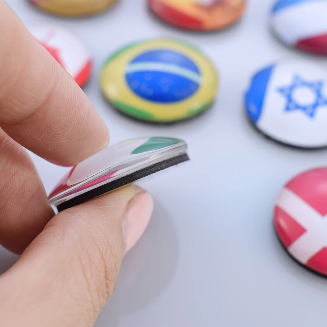 Country Flag Fridge Magnets – Mini Magnetic Refrigerator Stickers for Home & Kitchen Decor
