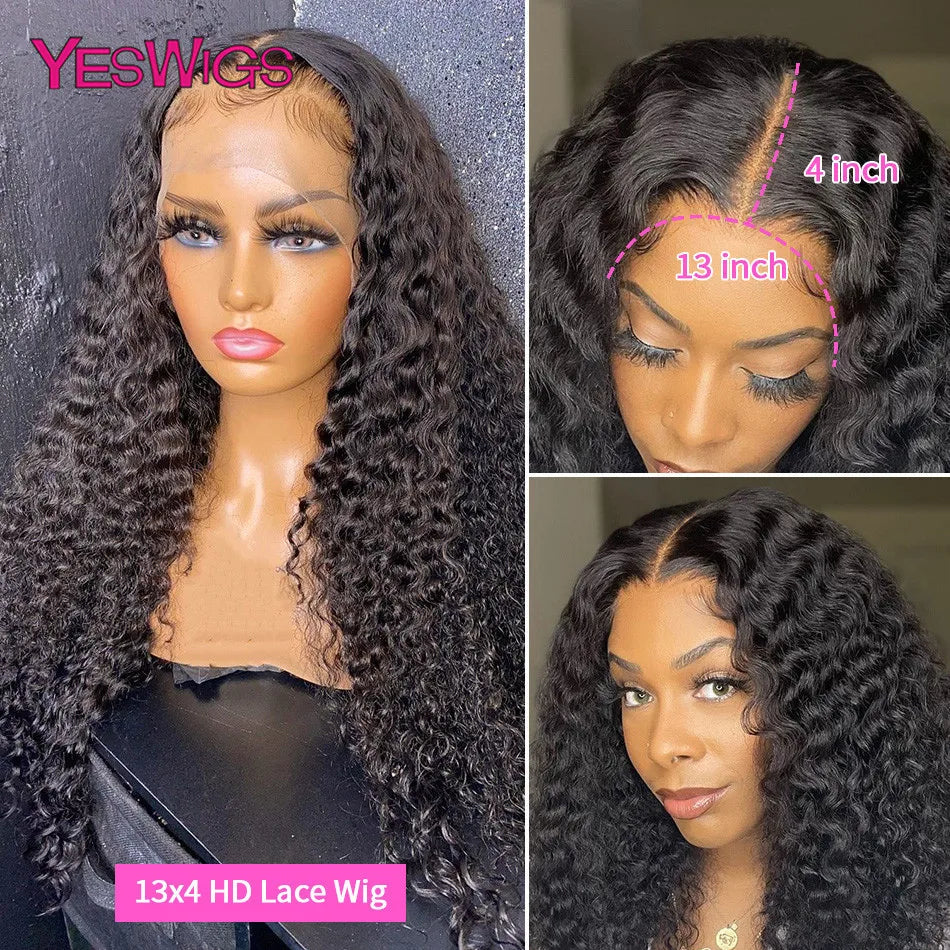 HD 13x6 Deep Curly Lace Front Human Hair Wigs On Sale Vietnamese 30 36 Inch Water Wave Glueless Lace Frontal Wig Raw Human Hair