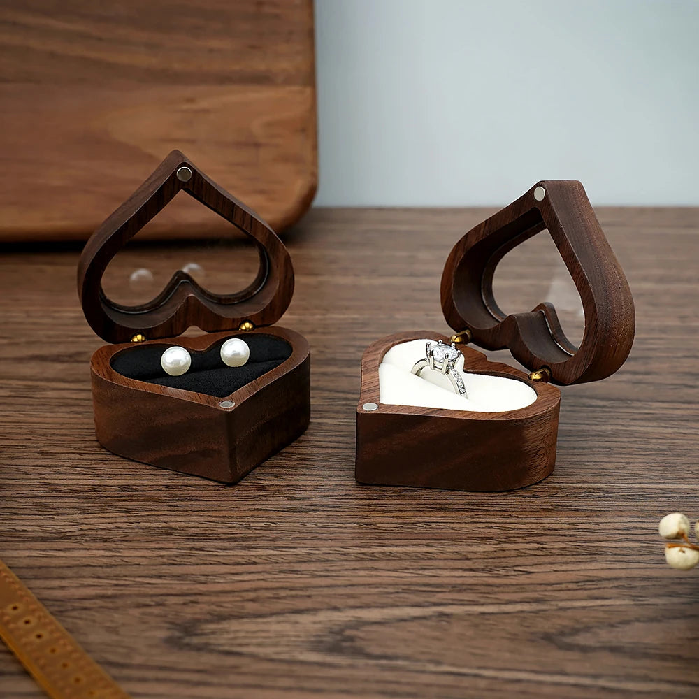 Heart Design Jewelry Gift box stand Couple Earrings Lover Valentine Day packaging for small businesses bags organizer