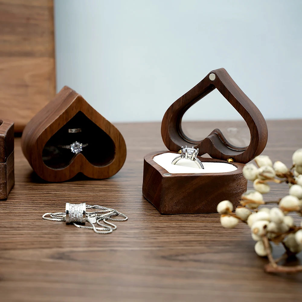 Heart Design Jewelry Gift box stand Couple Earrings Lover Valentine Day packaging for small businesses bags organizer