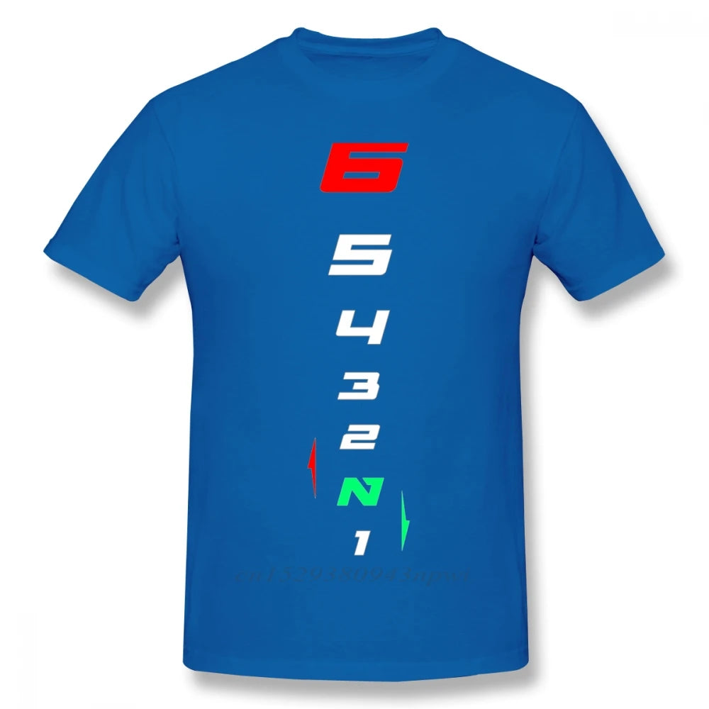Motorcycle Gear Shift T-Shirt – 1N23456 Biker Graphic Tee for Riders