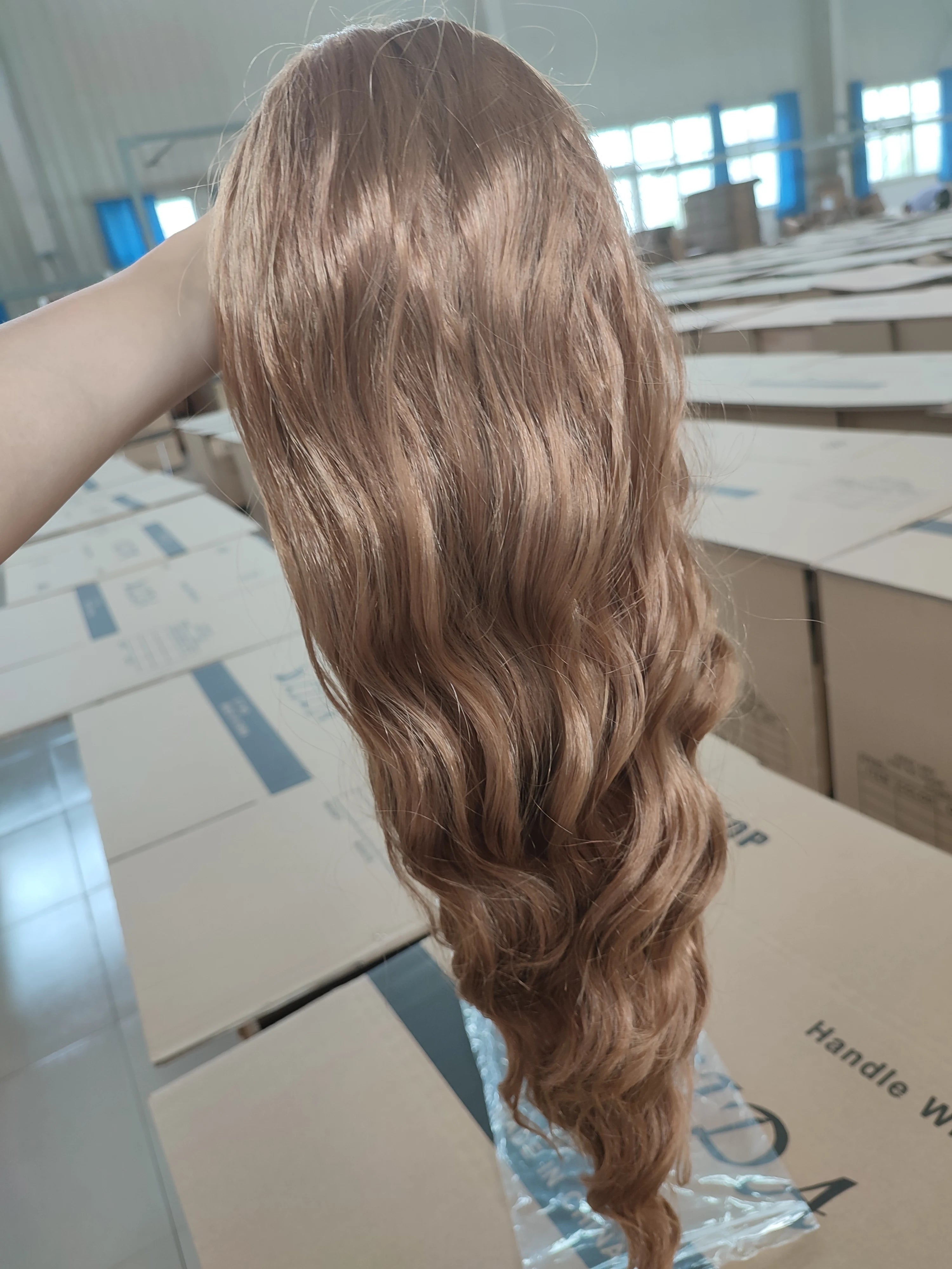 Blice U Part Wig Synthetic Hair Extensions Glueless Wavy Wigs Hollywood Waves With Clips Head Bang Style For Women