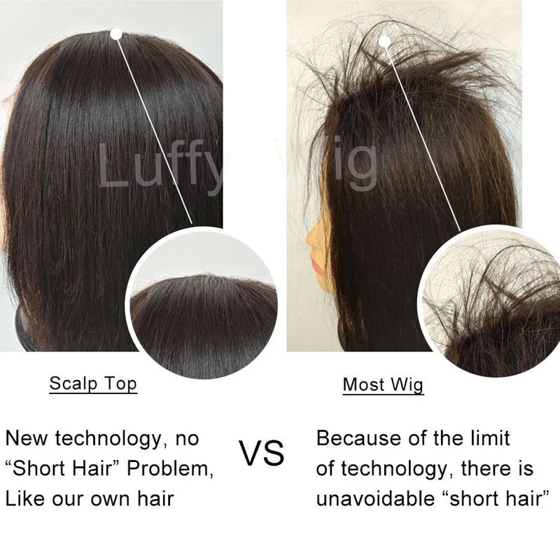 Straight Bob Wig 5x5 Silk Base Closure Human Hair Wigs For Women Malaysian Silk Base Lace Front Wig with Baby Hair
