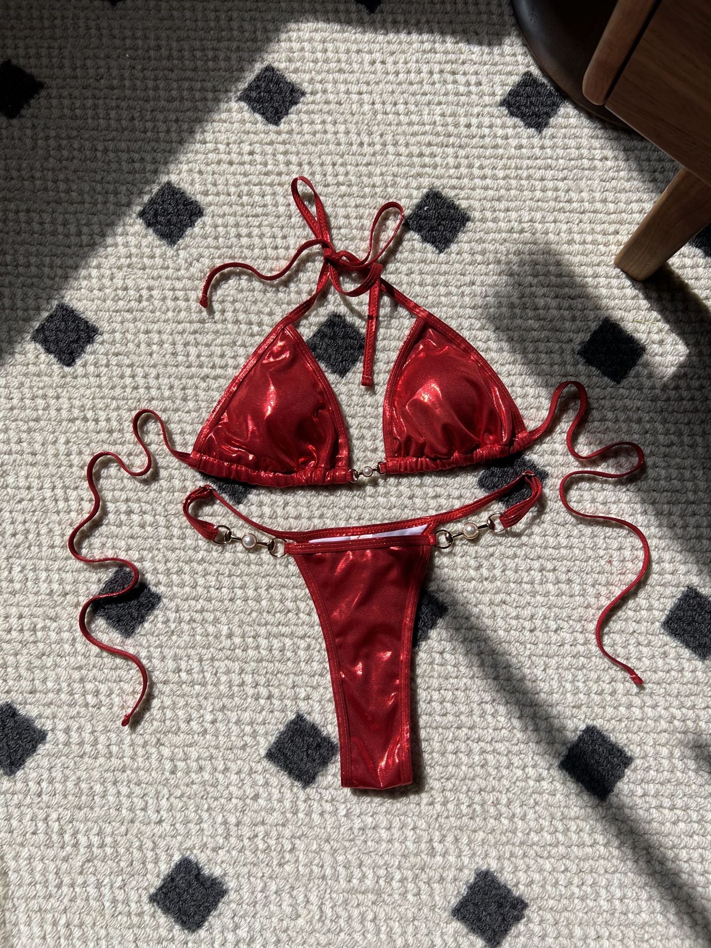 2026 PU Faux Leather Mini Micro Thong Bikini Women Swimwear Female Swimsuit Two-pieces Bikini set Bather Bathing Suit Swim K5280
