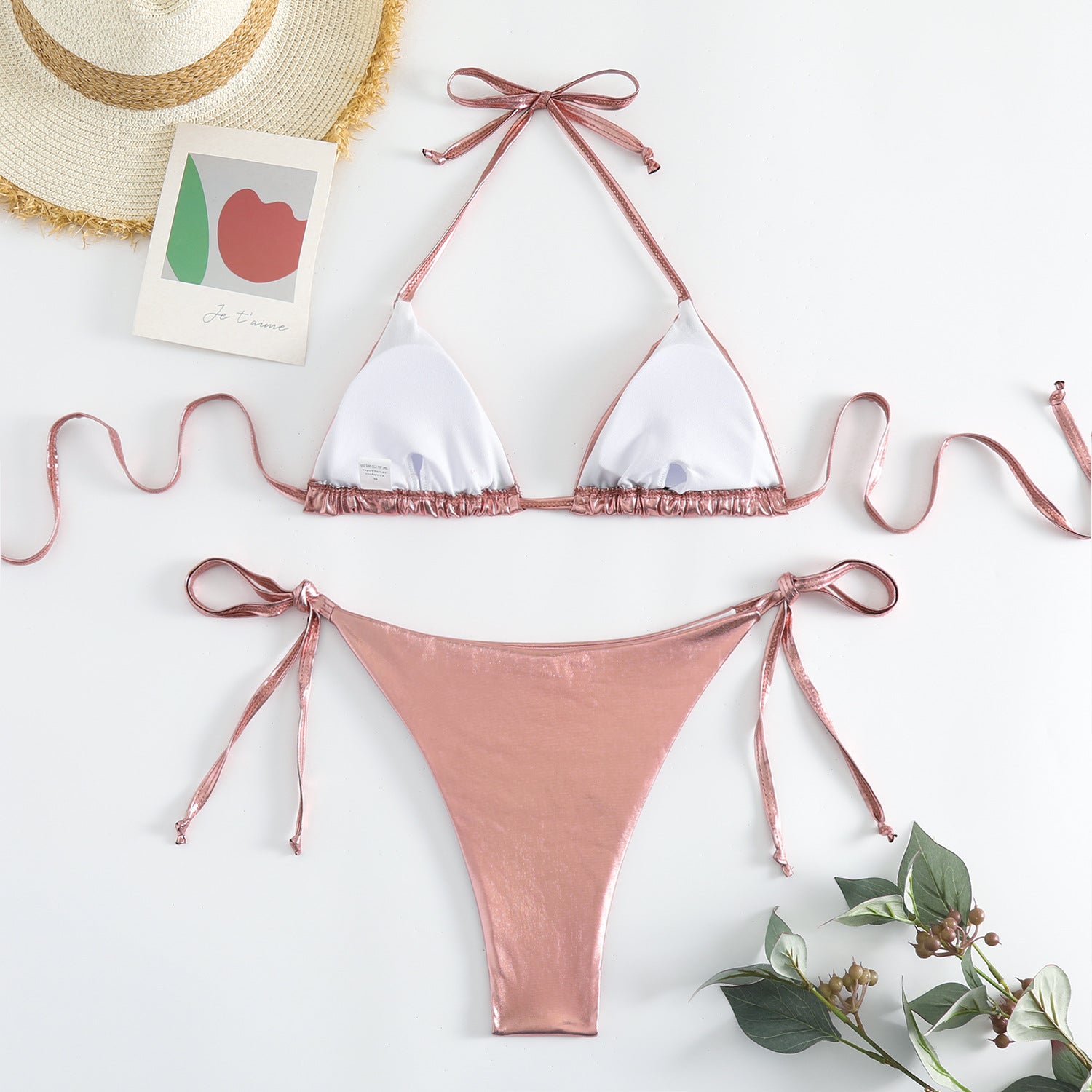 2026 PU Faux Leather Mini Micro Thong Bikini Women Swimwear Female Swimsuit Two-pieces Bikini set Bather Bathing Suit Swim K5280