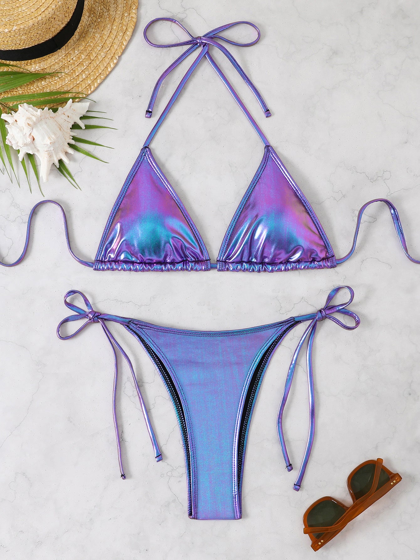 2026 PU Faux Leather Mini Micro Thong Bikini Women Swimwear Female Swimsuit Two-pieces Bikini set Bather Bathing Suit Swim K5280