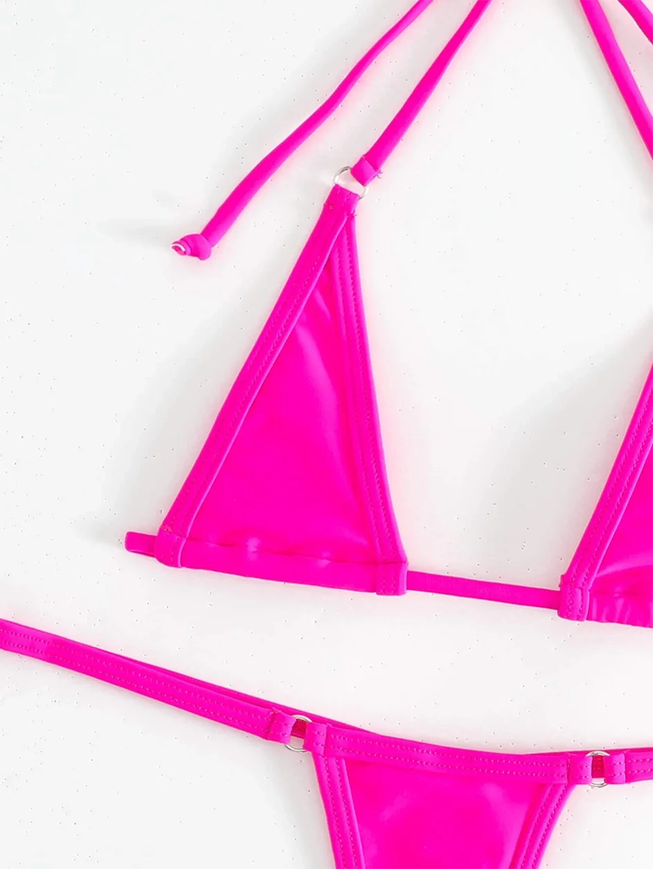 Sexy Micro Bikini 2026 Women Swimsuit Female Swimwear Mini Thong Bikinis Set Halter Biquini Beach Wear Swimming for Bathing Suit