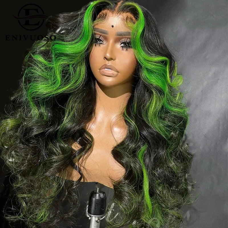 13X6 Body Wave Synthetic Lace Front Wigs For Black Women Honey Blonde Highlight Body Wavy Lace Wigs Heat Resistant Cosplay Wig