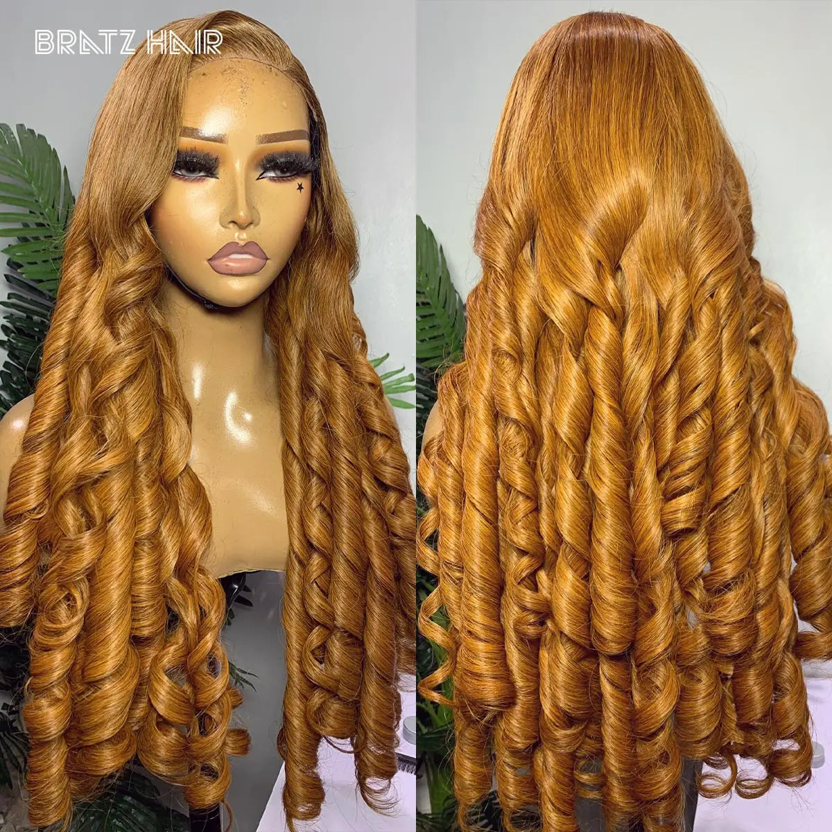 450 Density #30 Blonde Bouncy Curls Wig Human Hair 13x6 13x4 HD Lace Front Wig for Woman Glueless 4x4 5x5 Blonde Loose Wave Wigs