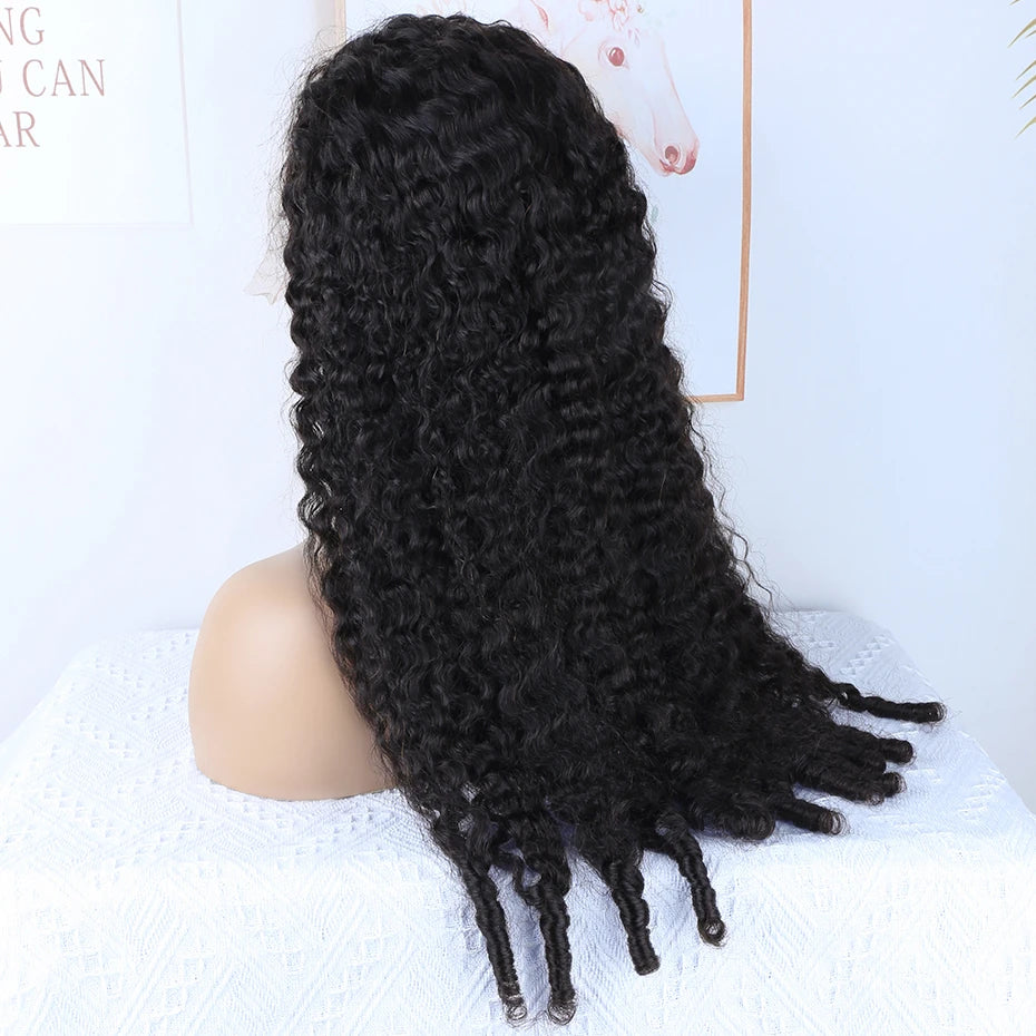 300% Density 30 36 Inch 13x4 13x6 Hd Full Lace Frontal Wig Raw Burmese Curly Lace Front Wig With Spiral End Loose Deep Wave Wigs
