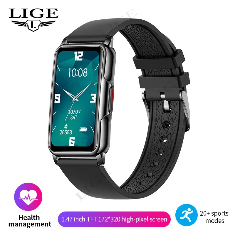 LIGE Women's Smartwatch – 1.47" Bluetooth Fitness Bracelet with Blood Oxygen & Sleep Monitor