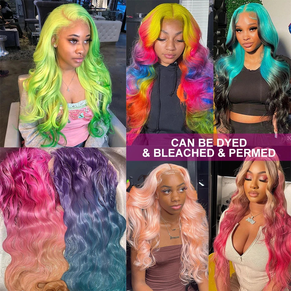 13x4 HD 613 Body Wave Honey Blonde Lace Frontal Human Hair Wigs Brazilian 613 Colored 13x6 Lace Front Wig For Women Pre Plucked