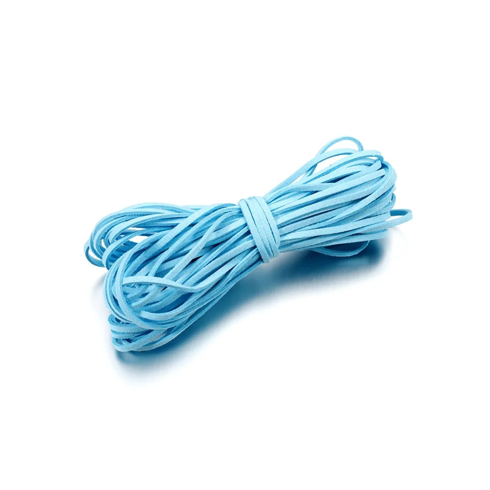 5/10/20m 2.5mm Flat Faux Suede Braided Cord Velvet Leather Rope Handmade Thread String for Jewelry Bracelet Necklace Keychain